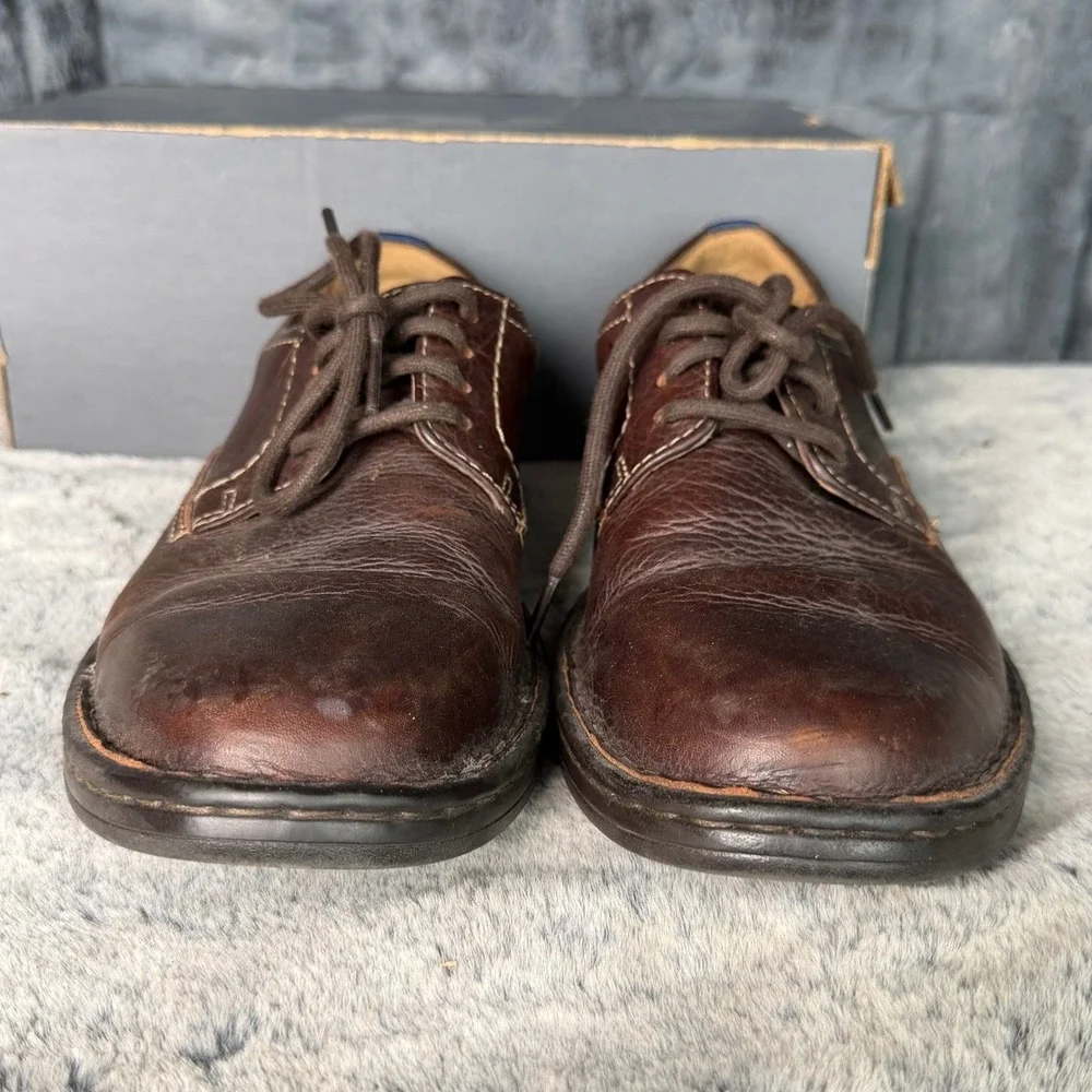 Clarks Collection Mens Brown Leather Tilden Derby Shoes 26110230 Size 9.5 M